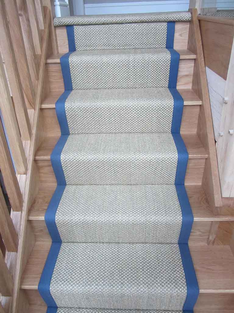 Sisal on Landing with bound stairs